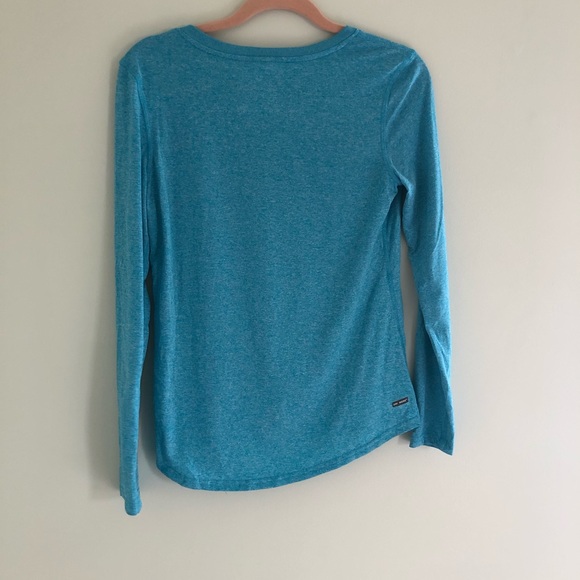 Blue Long-Sleeve Exercise Top - Picture 2 of 3
